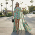 Mint green print